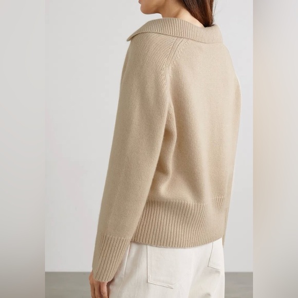 Arch4 Thick Cashmere Clifton Gate Long
Sleeve Polo Sweater Beige Size Medium - Picture 3 of 10